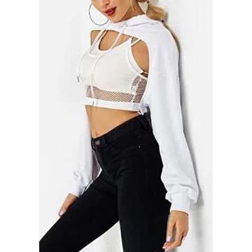Trendy Cropped Hoodies for Women - Fashionable & Versatile Tops