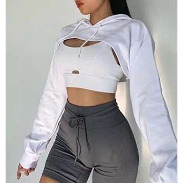 Trendy Cropped Hoodies for Women - Fashionable & Versatile Tops