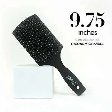 Black Brush for Detangling and Scalp Massage by The Hair Shop