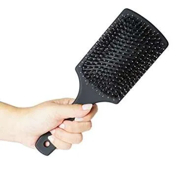 Black Brush for Detangling and Scalp Massage by The Hair Shop