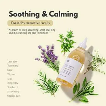 mimosu Apple Cider Vinegar Hair Rinse with Rice Water 10fl.oz, Hair Growth Cleansing Conditioner, Gentle Scalp Cleanser for Build Up, Glycolic Acid Dandruff Treatment