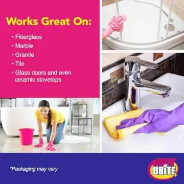 Quick N Brite Scum Off Shower Cleaner - No Scrub, No Harsh Chemical Daily Shower Cleaner, Multi-Surface All-Purpose Cleaner 16 Oz (Packaging May Vary)