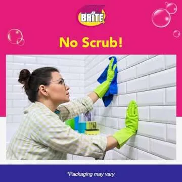 Quick N Brite Scum Off Shower Cleaner - No Scrub, No Harsh Chemical Daily Shower Cleaner, Multi-Surface All-Purpose Cleaner 16 Oz (Packaging May Vary)