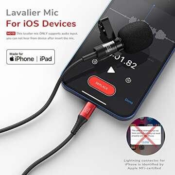 PIXEL Microphone for iPhone iPad(Apple MFi-Certified) from Mic for iPhone Live Streaming Vlogging | ...