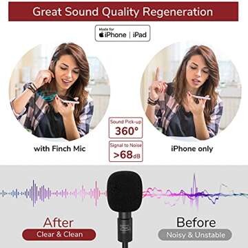 PIXEL Microphone for iPhone & iPad - MFi Certified