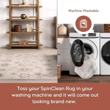 nuLOOM Medallion 8x10 Washable Rug for Home Decor