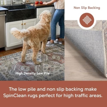 nuLOOM Medallion 8x10 Washable Rug for Home Decor