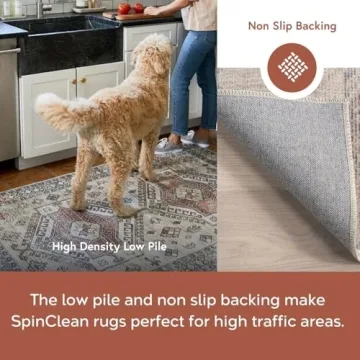 nuLOOM Medallion 8x10 Washable Rug for Home Decor