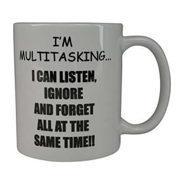 Rogue River Tactical Funny Novelty Coffee Mug- I'M Multitasking Cup, Great Gift Idea for Office Part...