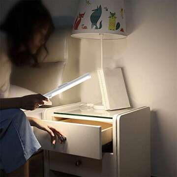 LED Closet Lights Under Cabinet Lighting, 21 LED Battery Operated Lights | Motion Sensor Light | Cabinet Light Stick On Lights Kitchen Lights Wireless Night Light for Bar,Wardrobe,Stair - 3 Pack