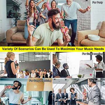 Verkstar Karaoke Microphone with Colorful LED Lights