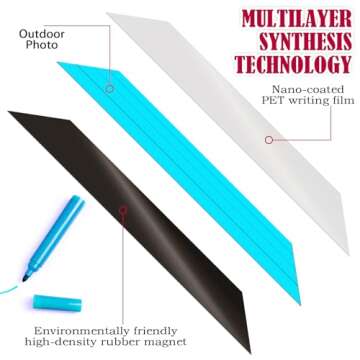 12 Pack Magnetic Sentence Strips for teachers 12 x 3 Inch Magnetic Dry Erase Sentence Strips Lined Reusable Classroom Learning Tool for Office School(Multicolor)