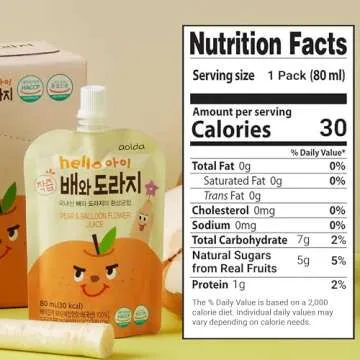 Korean Pear and Bellflower Root Juice [ 배도라지즙 ] All Natural Juice For Kids, 2.7 Fl Oz Bags...