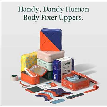 Welly First Aid Toolkit - Oops Equipment, Medical Scissors, Tweezers & Finger Nail Clippers - 3 ct