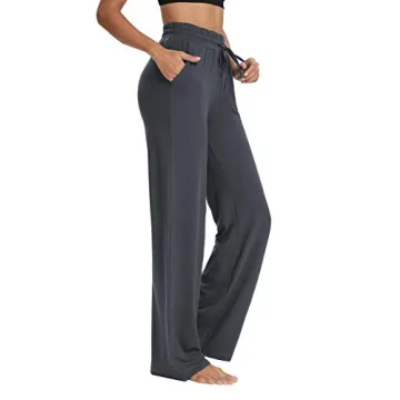 Sarin Mathews Women's Yoga Sweatpants: Comfy Wide Leg Lounge Pants with Pockets