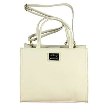 Loungefly Disney x Beauty and the Beast Belle Embossed Crossbody Tote Bag