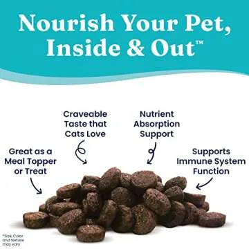 Solid Gold NutrientBoost Meal Topper for Cats - High Protein Crunchy Cat Treats Rich in Vitamins Minerals and Amino Acids - 1 Pound