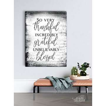 Sense Of Art| Christian Wall Art |Blessed Sign|Quotes Wall Art|Religious Wall Decor|Rustic Home Deco...