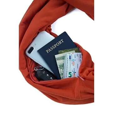 WAYPOINT GOODS Infinity Scarf with Pocket - Stylish and Lightweight Pocket Scarf for Women with Hidden Zipper for Passport, Wallet, and Other Travel Accessories