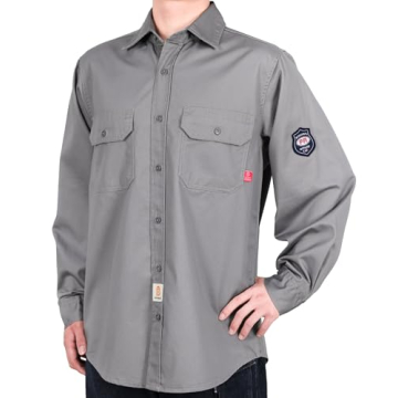 BOCOMAL Lightweight Summer FR Welding Shirts for Men