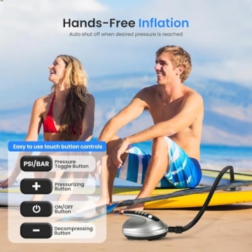 SereneLife Electric Paddle Board Pump - 20PSI High Pressure