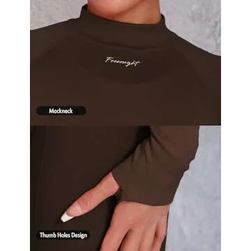 FRESOUGHT Long Sleeve Active Crop Tops for Women