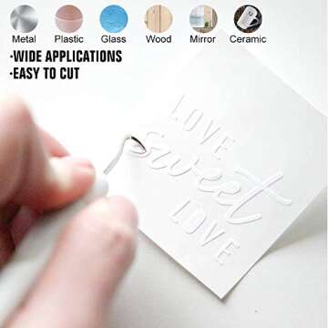 Sghuo White Vinyl 12 Inches by 25 Feet Self Adhesive Vinyl Matte White Permanent Vinyl Roll for Signs, Scrapbooking, Silhouette Cameo