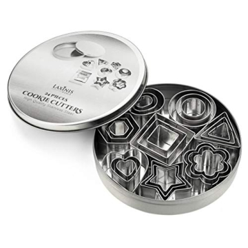 24 Piece Mini Cookie Cutter Set for Creative Baking