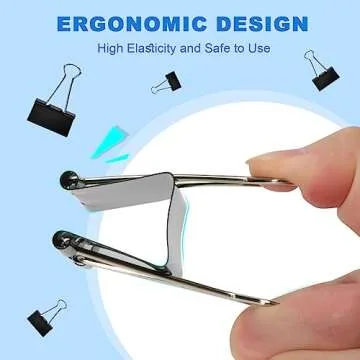 Binder Clips Assorted Sizes Including Extra Large Medium Small Mini and Micro, Office Supplies File Clamps Paper Clips, 6 Sizes in 6 Boxes, 208 PCS Metal Black Clamps for School