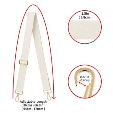 ZOOEASS Wide Adjustable Shoulder Strap for Bags