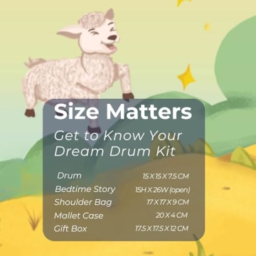 Steel Tongue Drum - Bedtime Sing-A-Long Story and Drum - Dylan's Dream Drum Musical Gift for Children - Tongue Drum for Kids - Kids Musical Instruments - Kids Steel Drum - Kids Drum