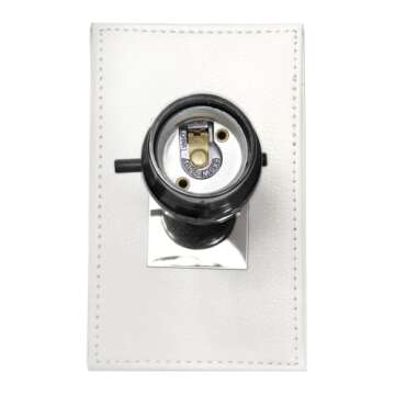 Modern Leather Table Lamp - Elegant Designs - White