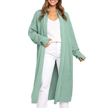 LILLUSORY Long Cardigan Sweaters for Women Fall Trendy Oversized Open Front Winter Coat Blazer 2025 ...