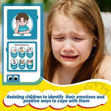 Torlam Feelings and Emotions Book for Kids, Calm Down Corner Supplies, Social Emotional Flipbook Mood Feelings Chart, Toddlers Autism Learning/ADHD Tools for Classroom Preschool Kindergarten