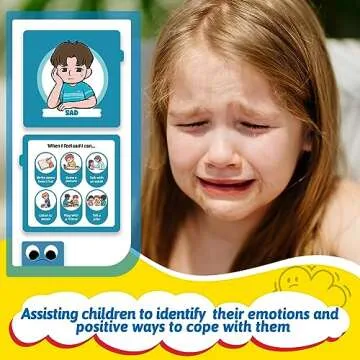 Torlam Feelings and Emotions Book for Kids, Calm Down Corner Supplies, Social Emotional Flipbook Mood Feelings Chart, Toddlers Autism Learning/ADHD Tools for Classroom Preschool Kindergarten