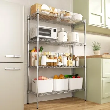 Heavy-Duty Adjustable 4-Tier Wire Rack by Auslar