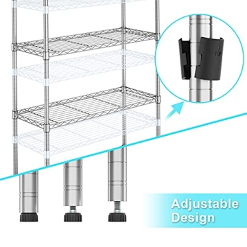 Heavy-Duty Adjustable 4-Tier Wire Rack by Auslar