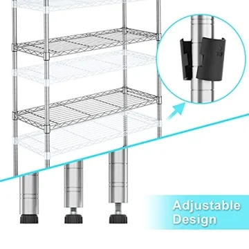 Heavy-Duty Adjustable 4-Tier Wire Rack by Auslar