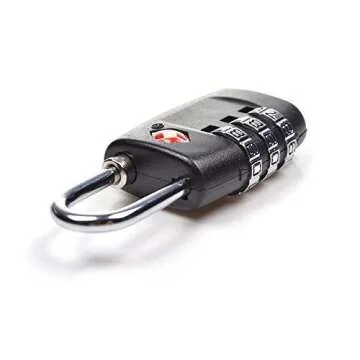 TSA Approved Luggage Lock,3 Digit Small Combination Padlock for Travel Suitcase (Black)
