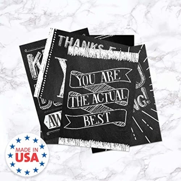 Chalkboard Thank You Cards - 24 Retro Designs for Every Occasion
