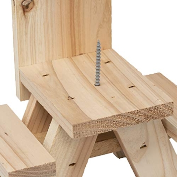Charming Cedar Squirrel Picnic Table Feeder for Outdoors