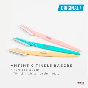 Professional Dorco Tinkle Eyebrow Razors - 3 Pack for Flawless Skin