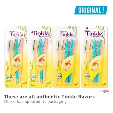 Professional Dorco Tinkle Eyebrow Razors - 3 Pack for Flawless Skin