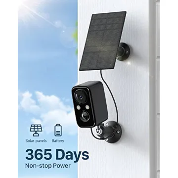 IHOXTX Wireless Security Camera with Solar Panel