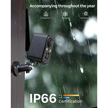 IHOXTX Wireless Security Camera with Solar Panel