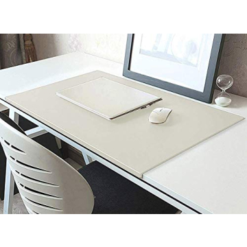 PU Leather Office Desk Pad, Writing Mat with Full Grip Fixation Lip, Table Blotter Desk Protector Waterproof Gaming Mat Laptop Keyboard Working Mat, Non-Slip Table Protective Pad