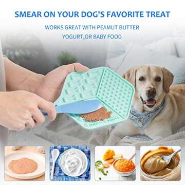 Feeding Mat for Dogs&Cats,Dog Bath Distraction Device,Dog Anxiety Relief,Alternative to Slow Feeder Dog Bowls,Snuffle Mat for Dogs, and Dog Puzzle Toys,Perfect for Food,Yogurt,or Peanut Butter