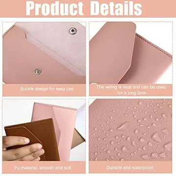 Stylish Leather Cash Envelope Wallets - Set of 3