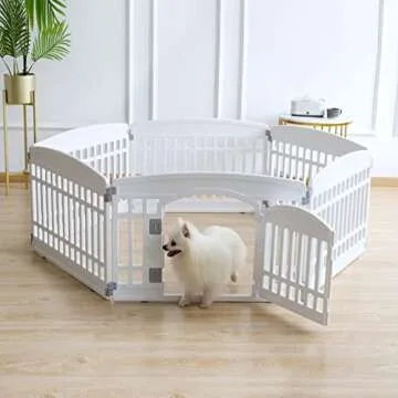 Stylish Pet Playpen: Safe & Easy Assembly for Dogs