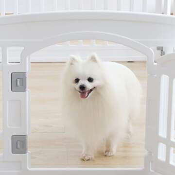 Stylish Pet Playpen: Safe & Easy Assembly for Dogs